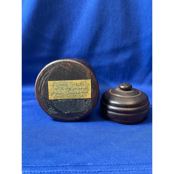 Vintage Hand Carved Wooden Spice Tobacco Trinket Jar - Picture 8 of 9